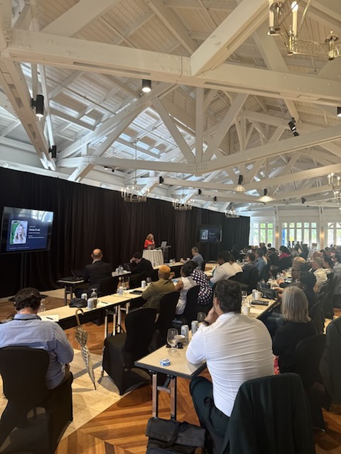 Attendees during a presentation